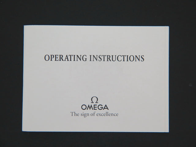 Omega Operating Instructions Booklet for cal. 1861/1863