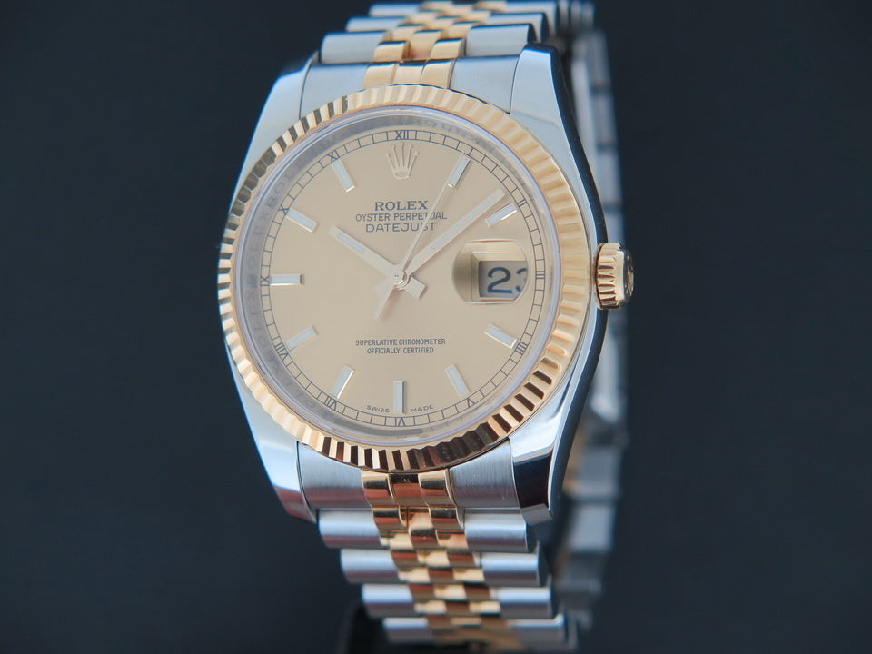 Rolex Datejust Gold/Steel Champagne Dial 116233 (1)