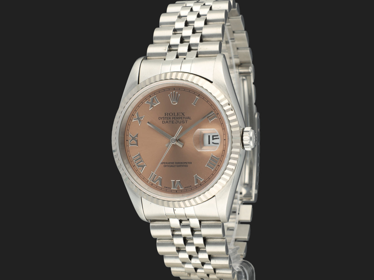 Rolex Datejust Salmon Roman Dial 16234  (1)