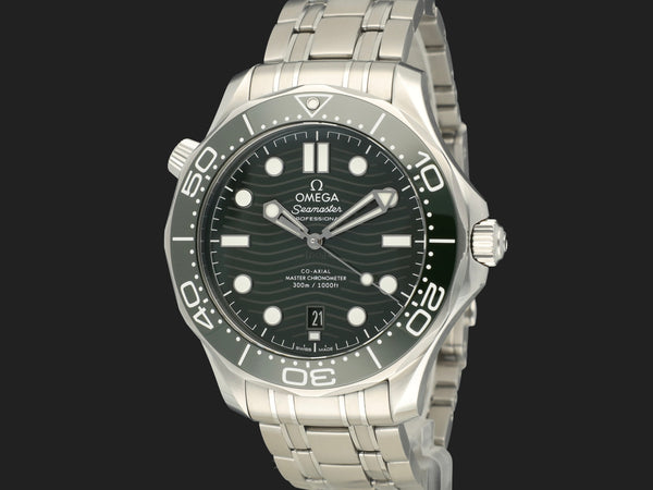 Omega Seamaster Diver 300M Co-Axial Master Chronometer Green Dial 210.30.42.20.10.001 21030422010001