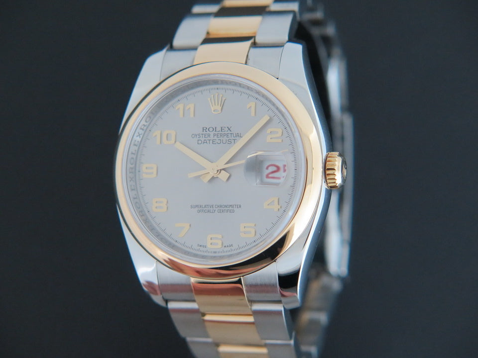 Rolex Datejust Gold/Steel Grey Arab Dial 116203 (1)