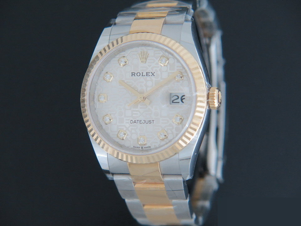 Rolex Datejust Silver Diamond Dial NEW 126233  (1)