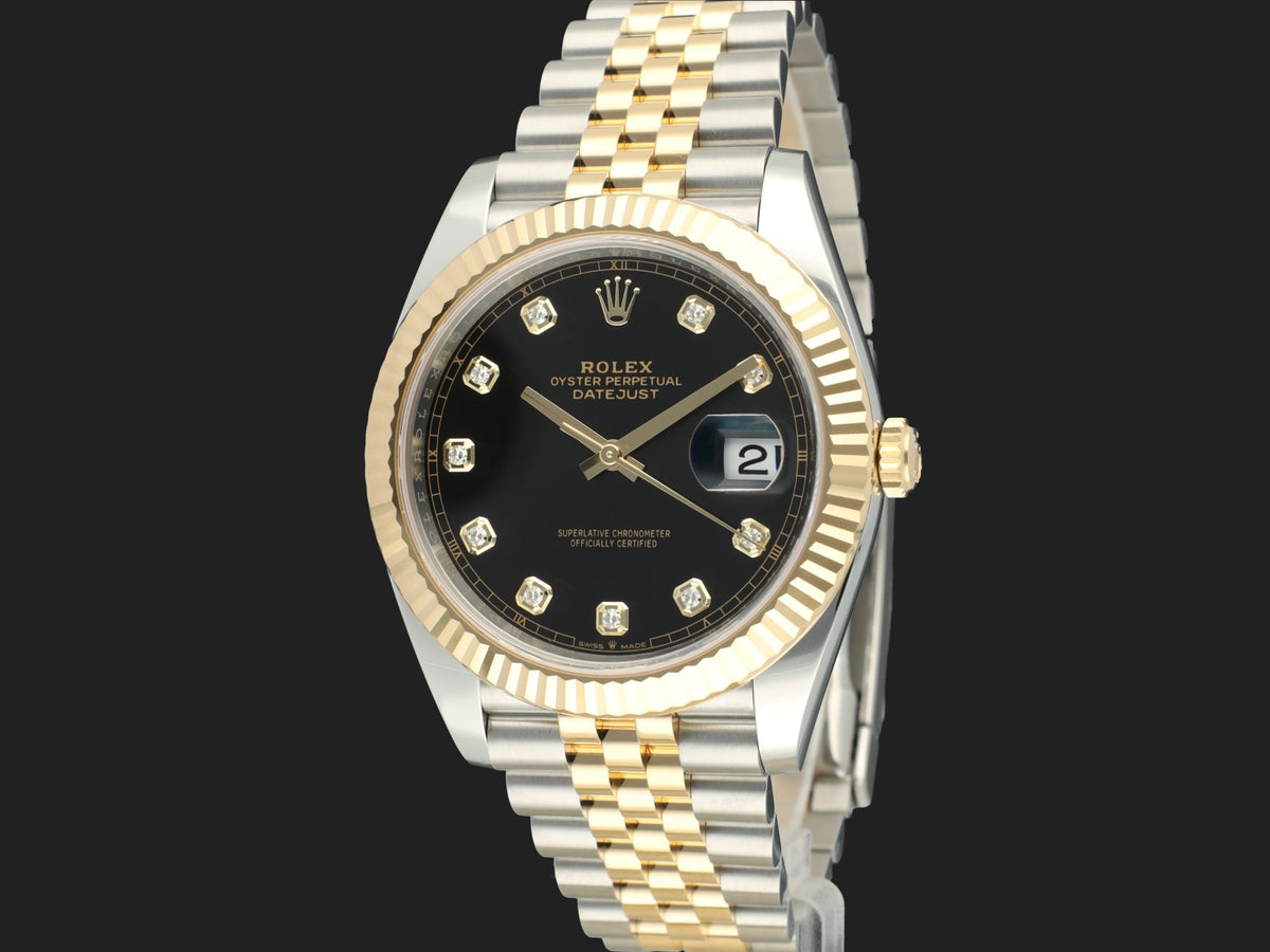 Rolex Datejust 41 Gold/Steel Black Diamond Dial 126333 NEW (1)