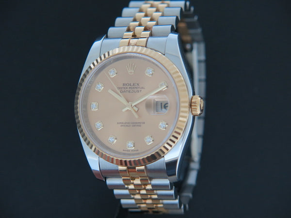 Rolex Datejust Gold/Steel Champagne Diamond Dial