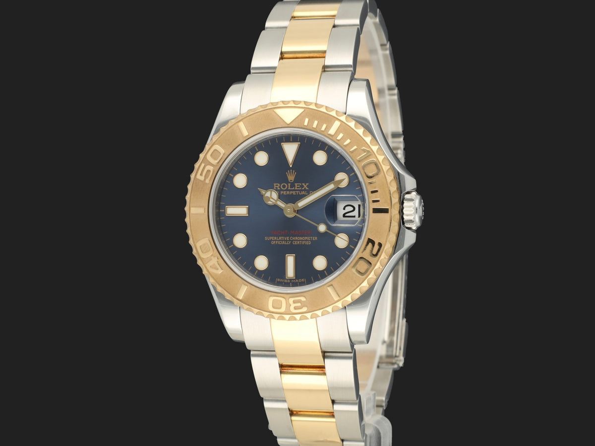 Rolex Yacht-Master 35 Gold/Steel Blue Dial 168623