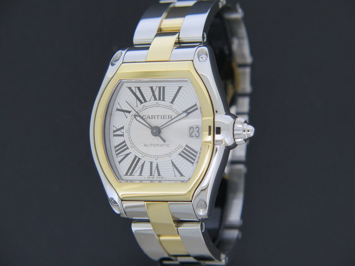 Cartier Roadster GM Automatic Gold/Steel Silver Dial 2510 (1)