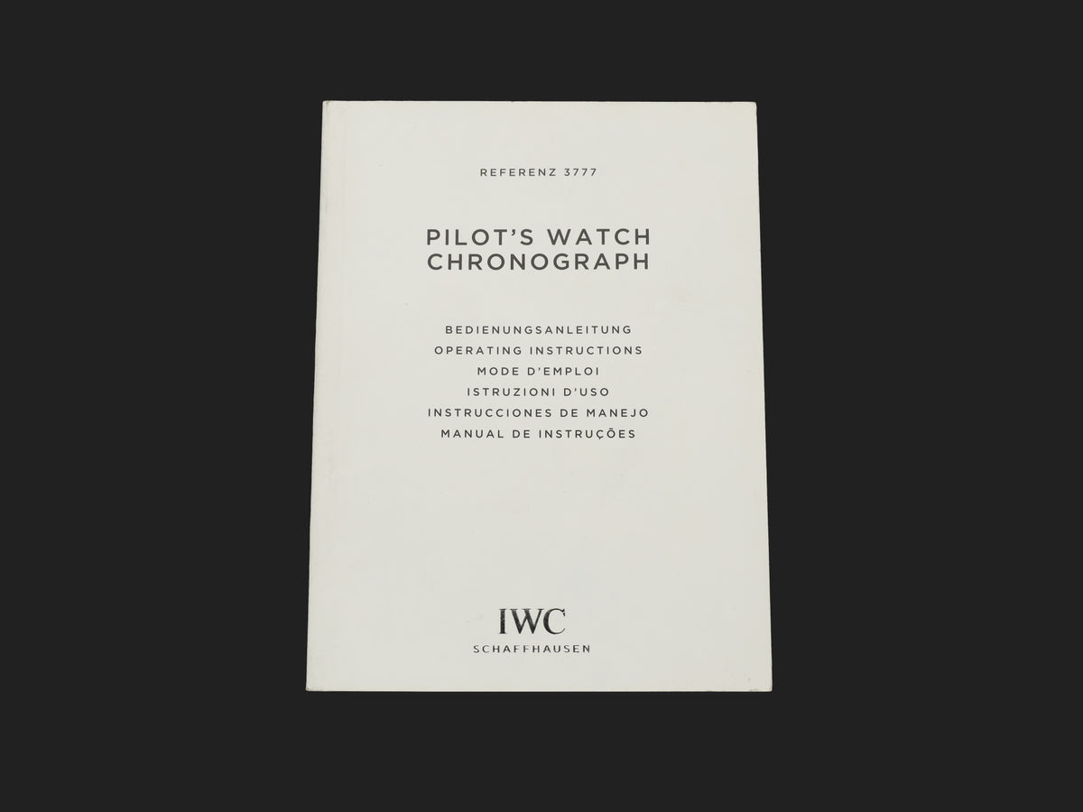IWC Pilot's Watches Chronograph Instructions Booklet (1)