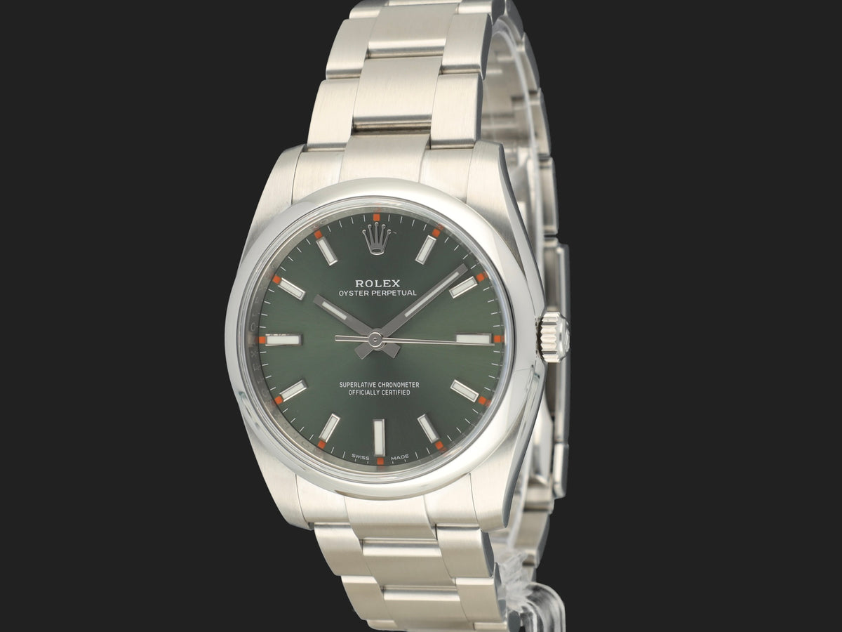 Rolex Oyster Perpetual 34 Olive Dial 114200 (1)
