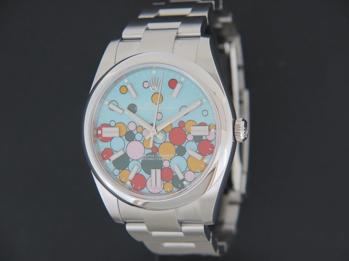Rolex Oyster Perpetual 41 Turquoise Celebration Dial 124300 NEW (1)