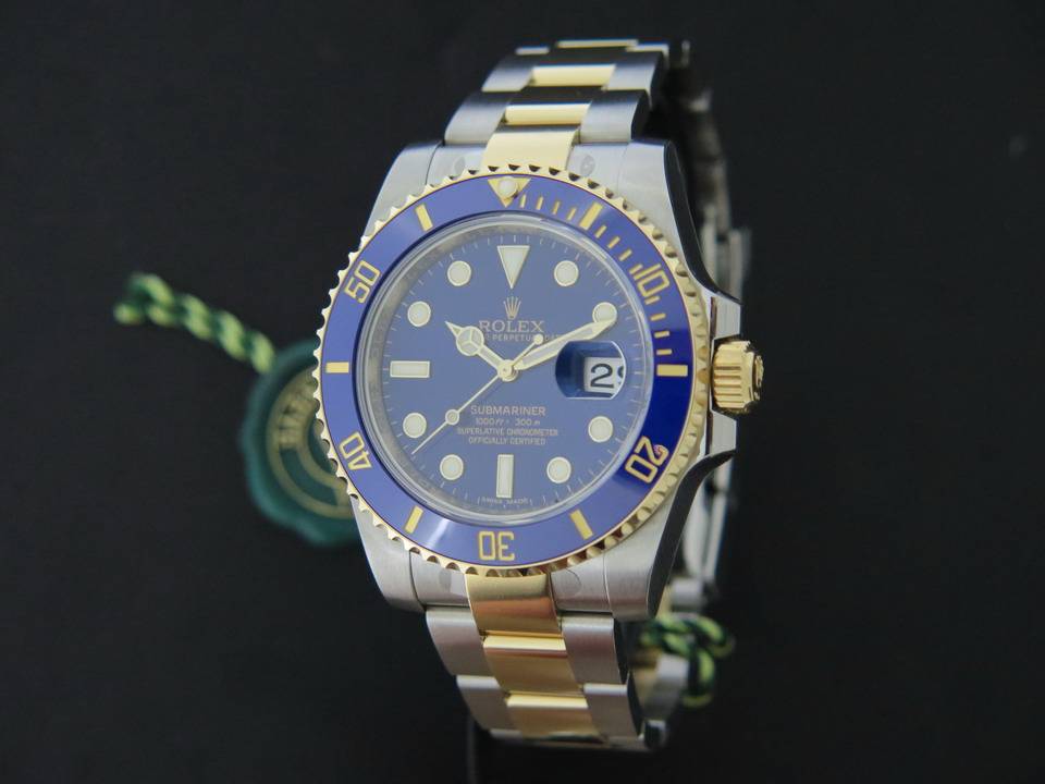 Rolex Submariner Date Gold/Steel Blue Dial NEW 116613LB     (1)