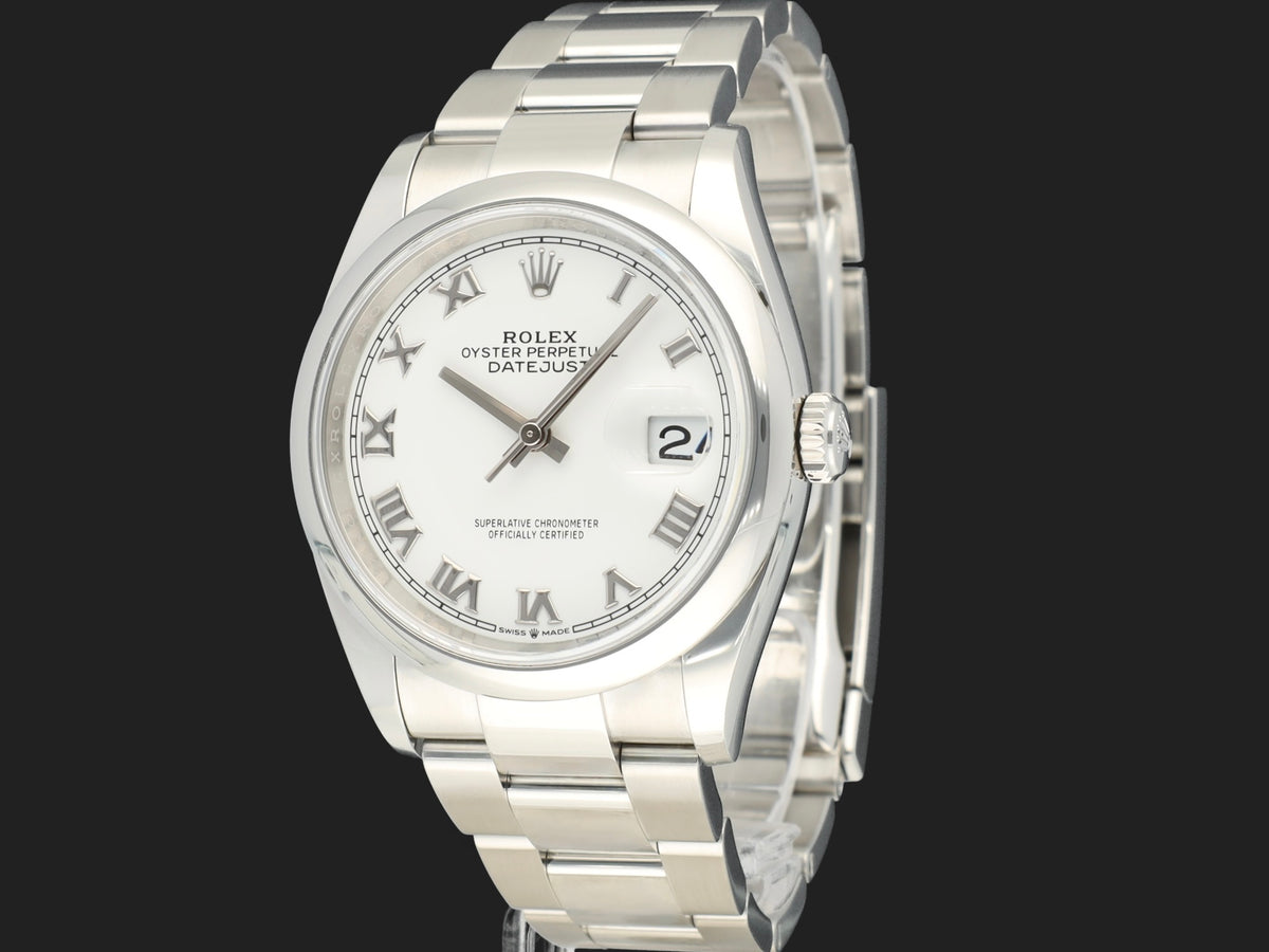 Rolex Datejust 36 White Roman Dial 126200   (1)