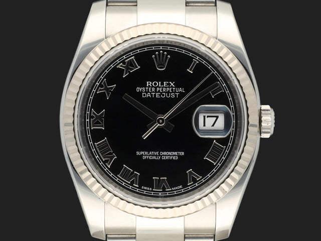 Rolex Datejust 36 Black Roman Dial 116234
