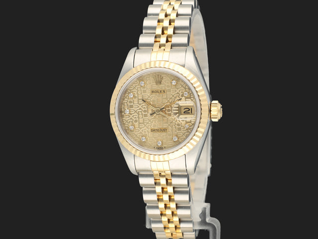 Rolex Lady-Datejust 26 Gold/Steel Computer Diamond Dial