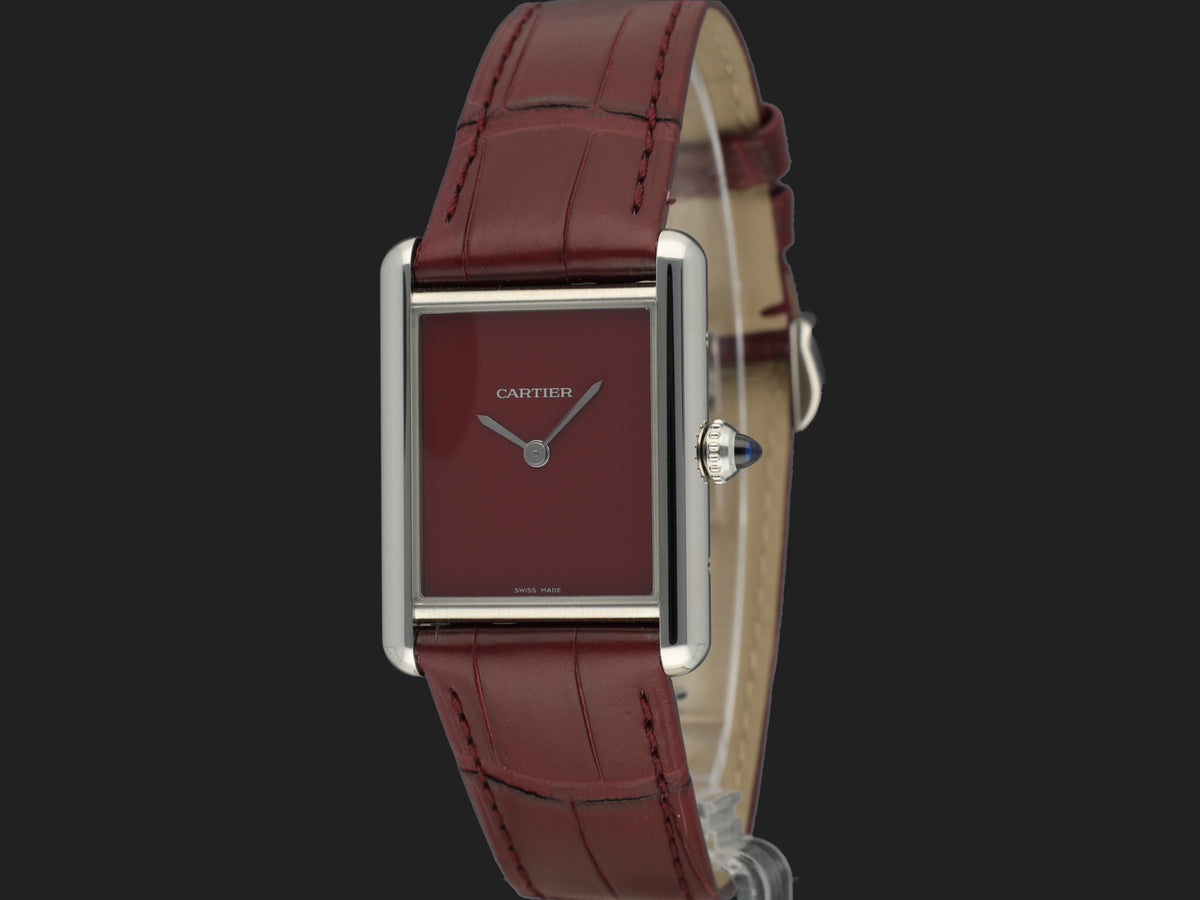Cartier Tank Must Large Burgundy Dial WSTA0054 NEW (1)