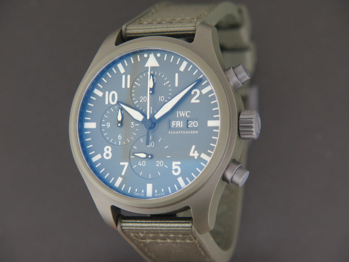 IWC Pilot Chronograph Top Gun Pilot's Watch Chronograph Top Gun Edition "Woodland" IW389106 NEW (1)