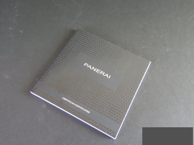 Panerai Certificate booklet