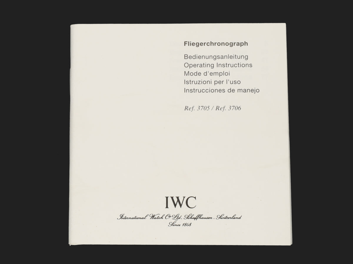 IWC Fliegerchronograph Operating Instructions  Booklet      (1)