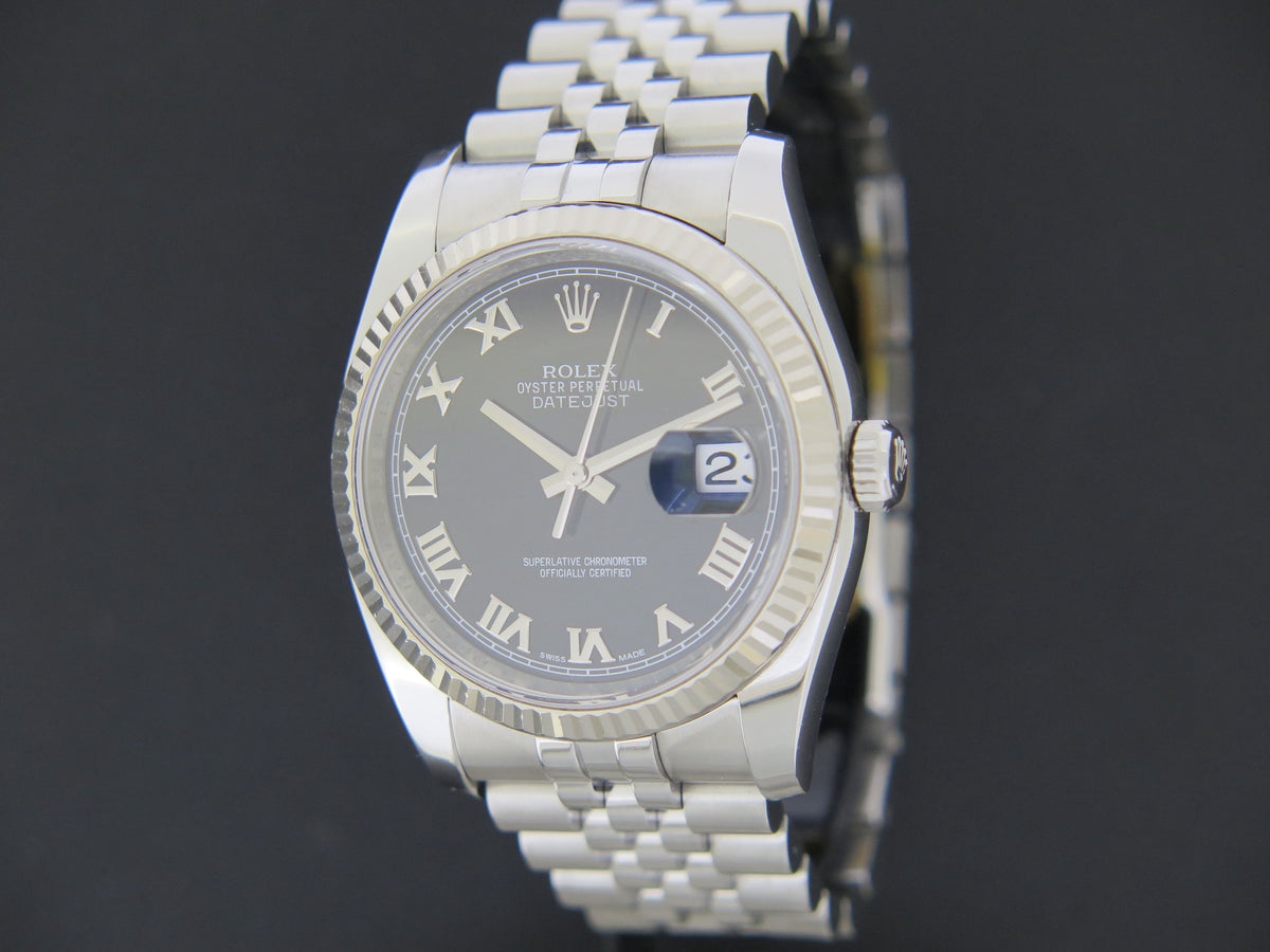 Rolex Datejust Black Roman Dial 116234 (1)