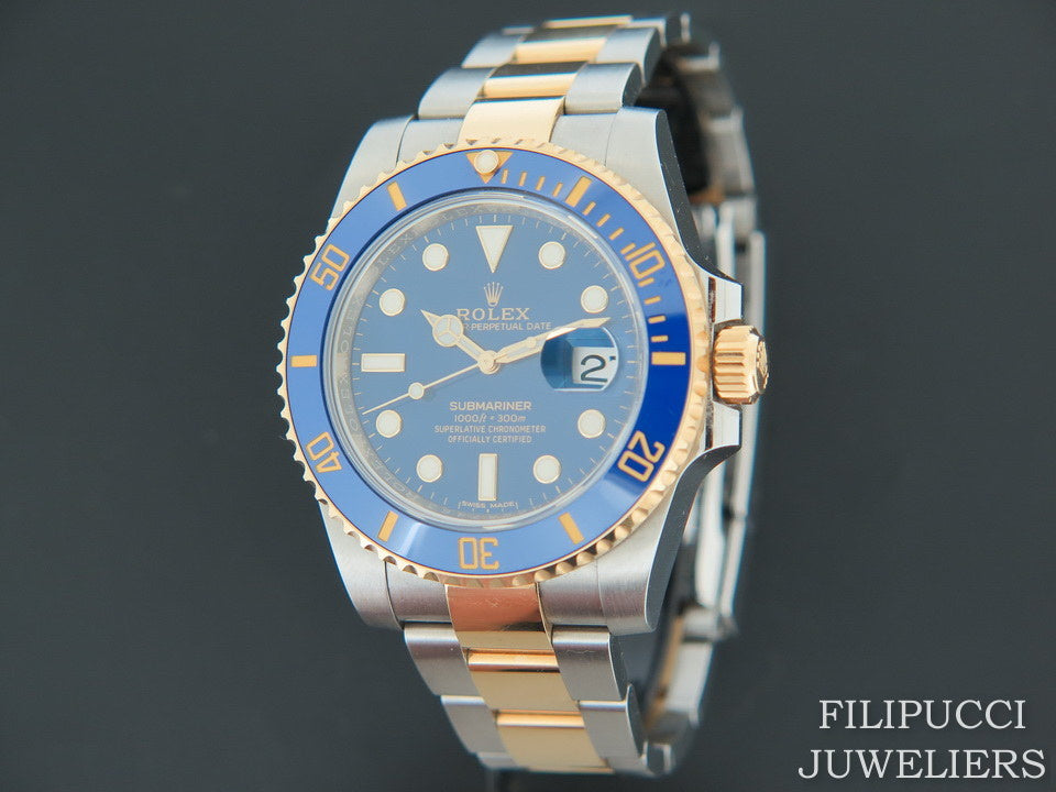 Rolex  Submariner Date Gold/Steel  Blue Dial 116613LB   (1)