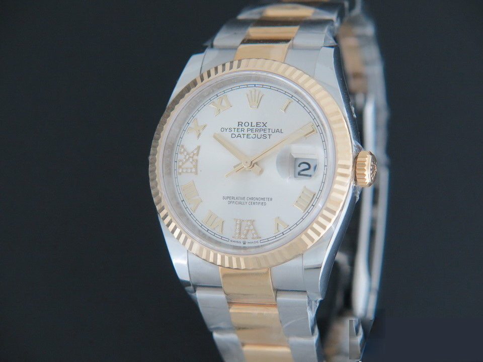 Rolex Datejust Gold/Steel Silver Diamond Dial 126233 NEW (1)