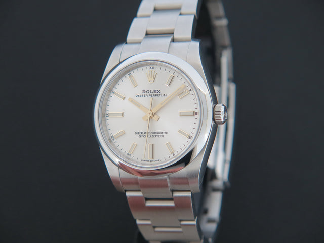 Rolex Oyster Perpetual 34 Silver Dial