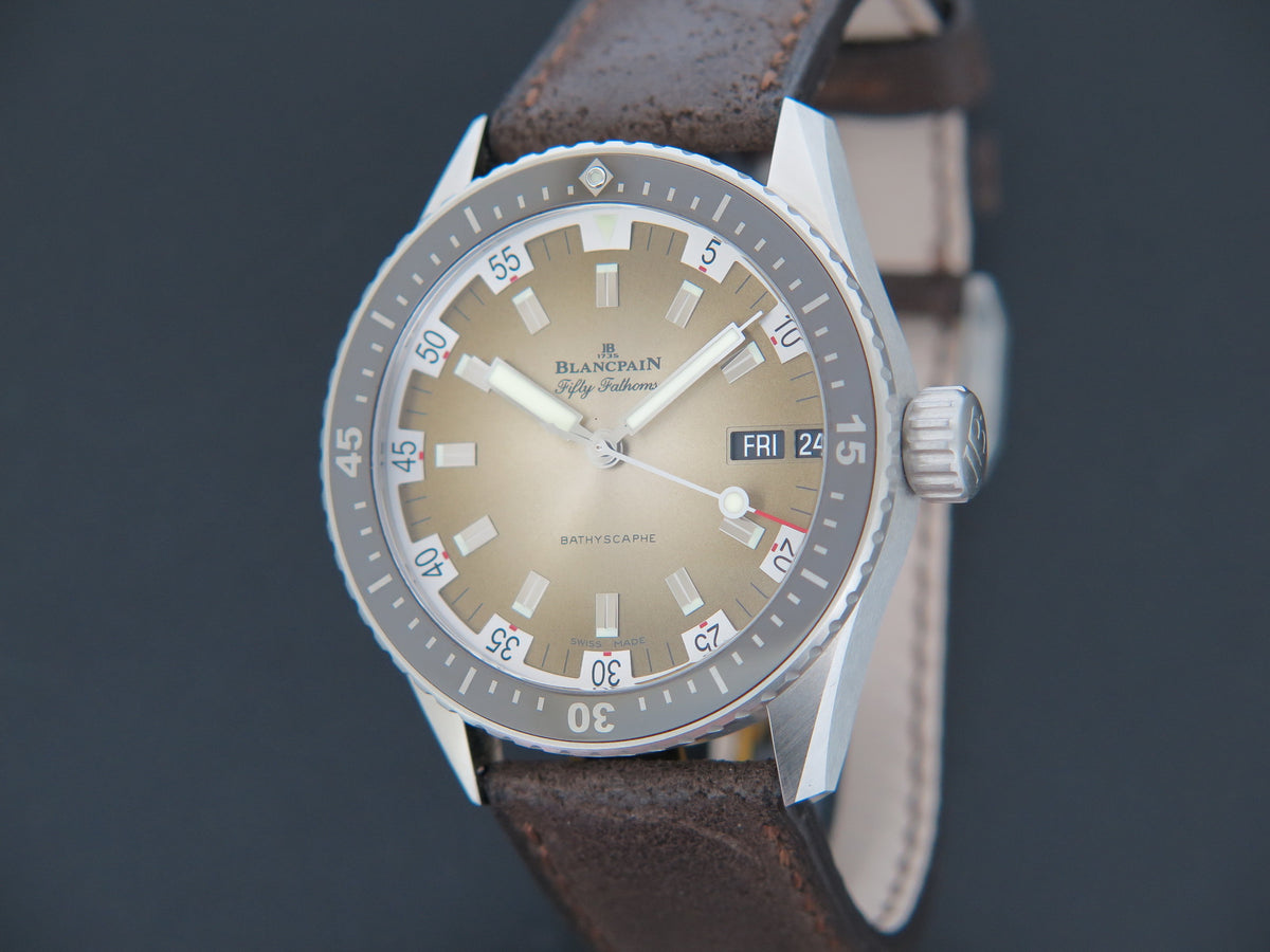 Blancpain Fifty Fathoms Bathyscaphe Day Date "Desert Edition" 5052 1146 E52A (1)