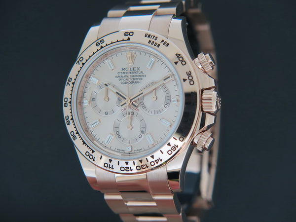 Rolex Daytona Everose Sundust Baguette Dial