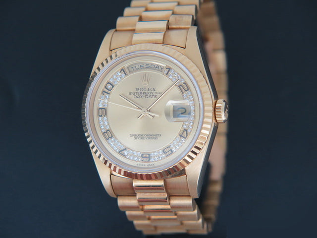 Rolex Day-Date Yellow Gold Champagne Diamond Dial