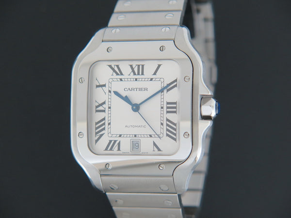 Cartier Santos Large Date Steel Roman Dial / 4072