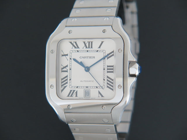 Cartier Santos Large Date Steel Roman Dial / 4072