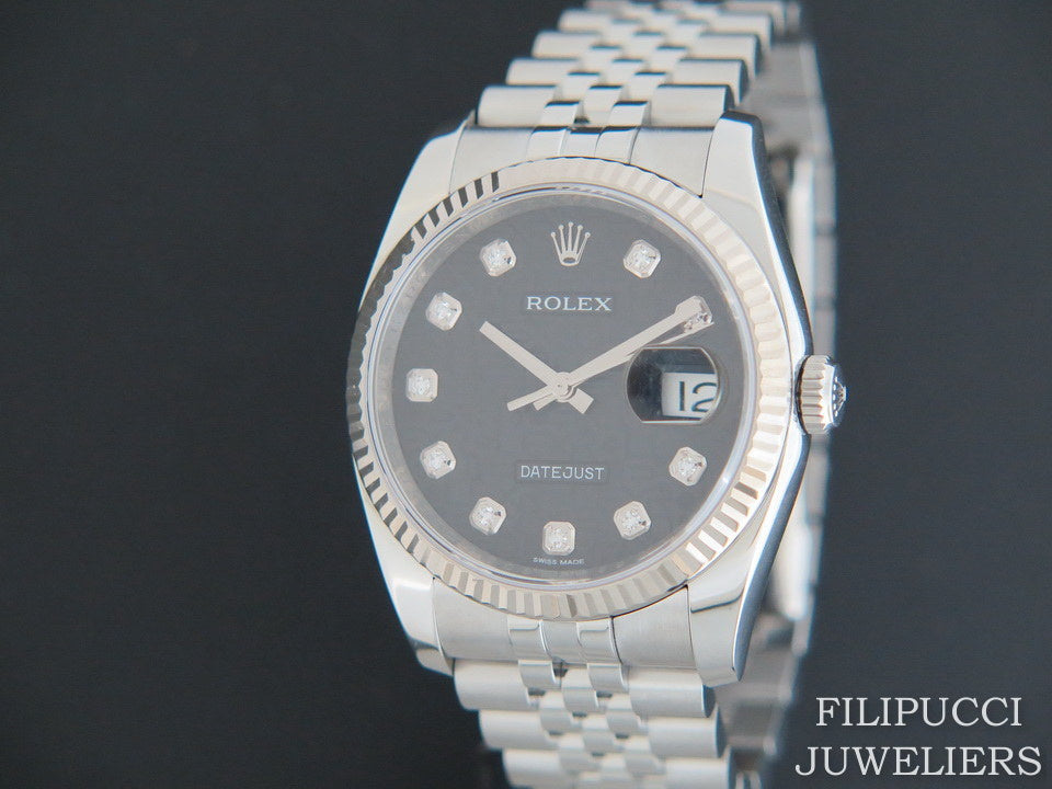 Rolex Datejust Black Diamond Dial 116234 (1)