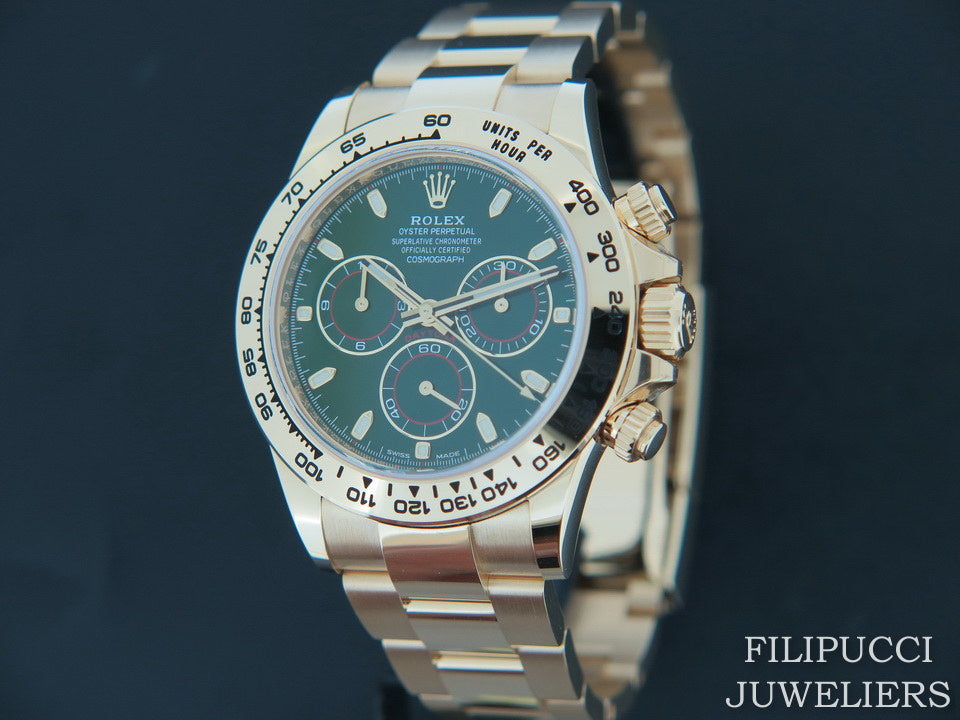 Rolex Daytona Yellow Gold 116508  Green Dial NEW (1)