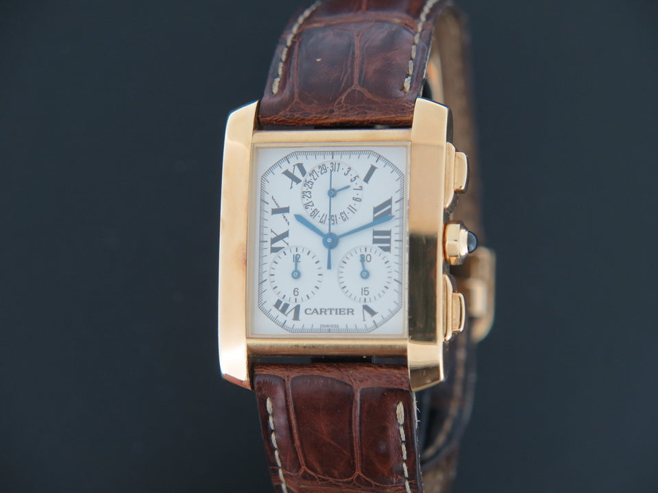 Cartier Tank Francaise Chronoflex Yellow Gold 1830 1830 (1)