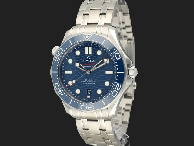 Omega Seamaster Diver 300M Co-Axial Master Chronometer Blue Dial 210.30.42.20.03.001 NEW  21030422003001