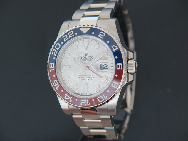 Rolex GMT Master II White Gold Meteorite Dial NEW