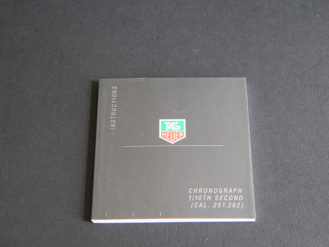 Tag Heuer Instructions Chronograph 1/10th Second Booklet