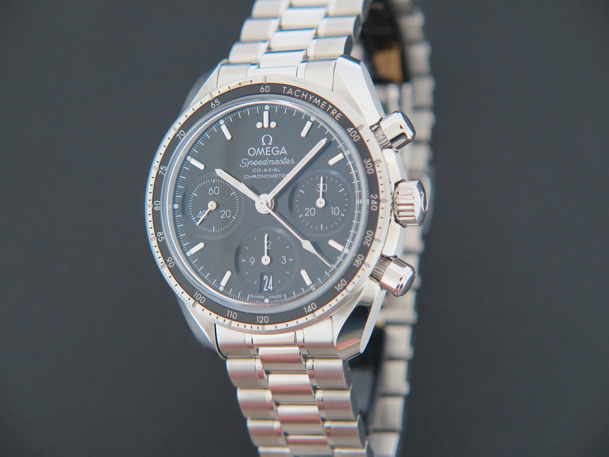 Omega Speedmaster 38 Co‑Axial Chronometer Chronograph NEW 324.30.38.50.01.001 (1)