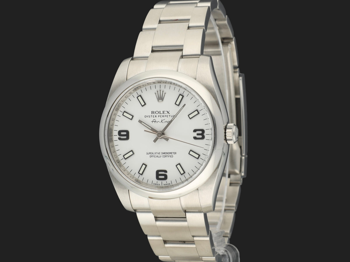 Rolex Air-King 34 White Arab Dial 114200 (1)