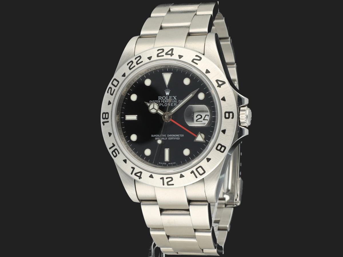 Rolex Explorer II Black Dial Rehaut Cal. 3186 16570 (1)
