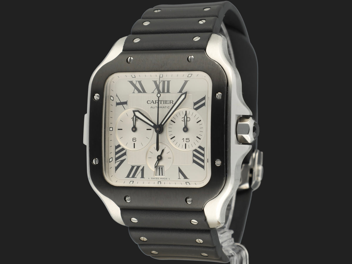 Cartier Santos de Cartier Chronograph Roman Dial WSSA0017 (1)