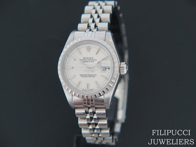 Rolex Datejust Lady 26mm Silver Tapestry Dial