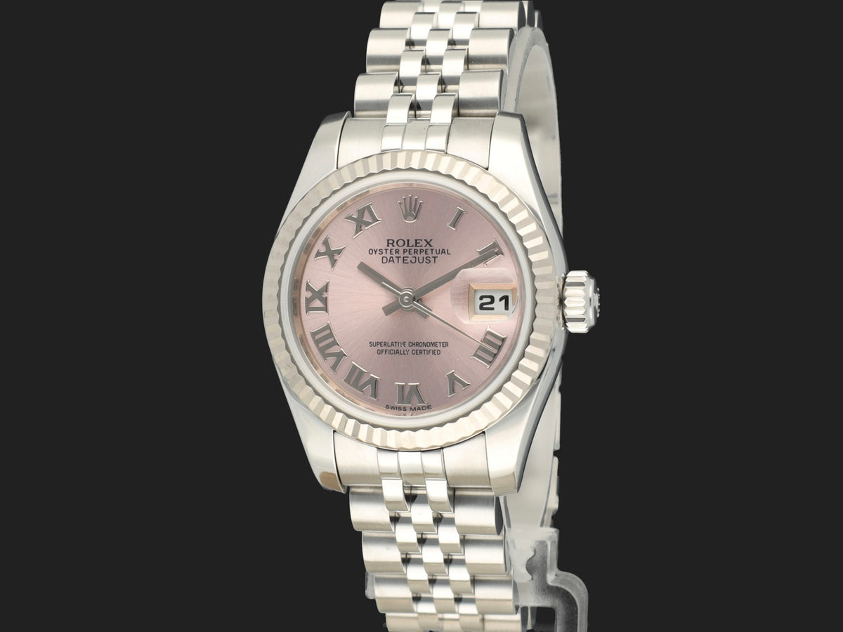 Rolex Lady-Datejust 26 Pink Roman Dial 179174 (1)