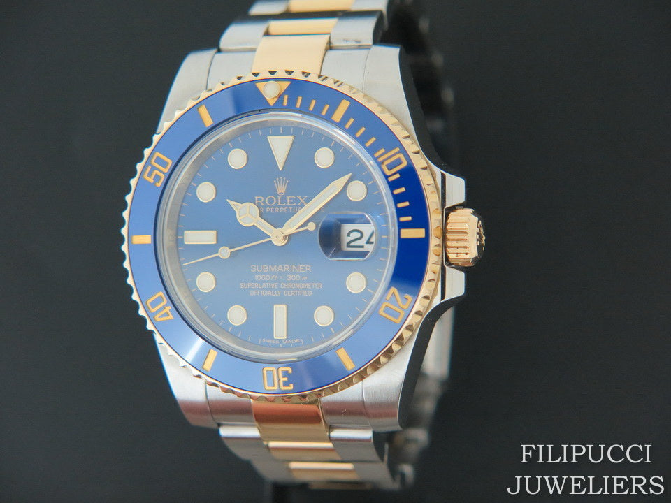Rolex  Submariner Date Gold/Steel  Blue Dial 116613LB    (1)