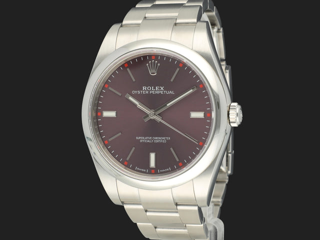 Rolex Oyster Perpetual 39 Red Grape Dial 114300