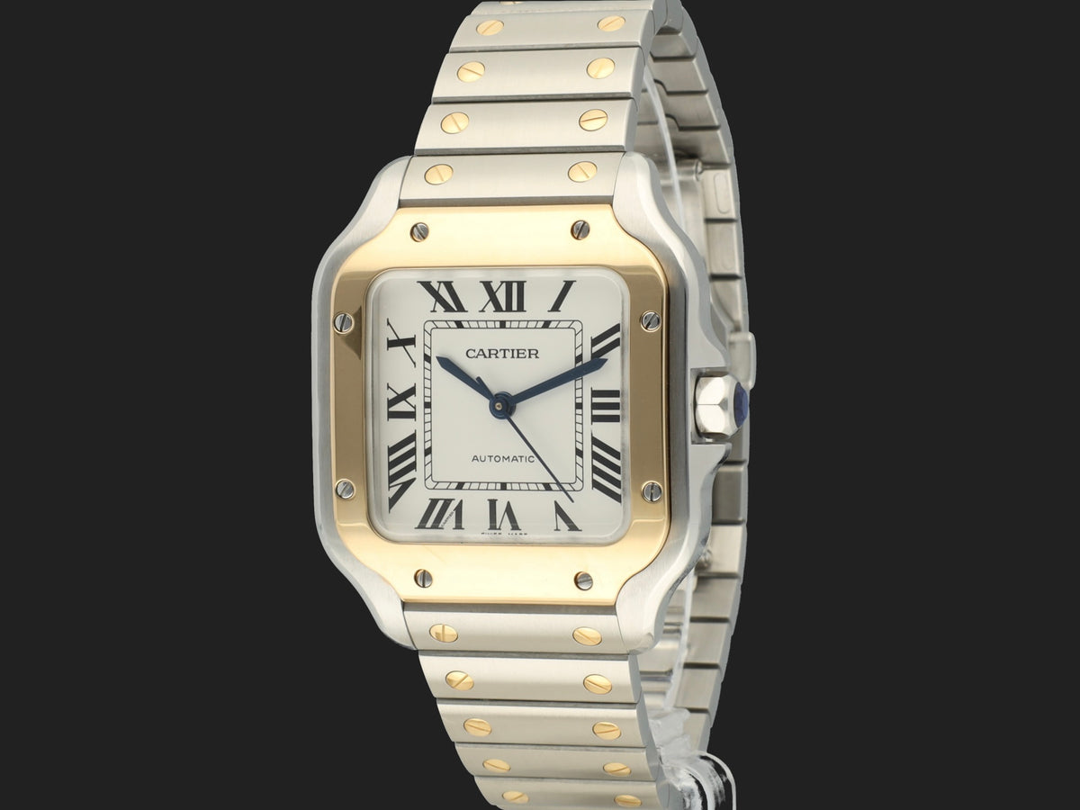 Cartier Santos Medium Gold/Steel Roman Dial W2SA0016 (1)