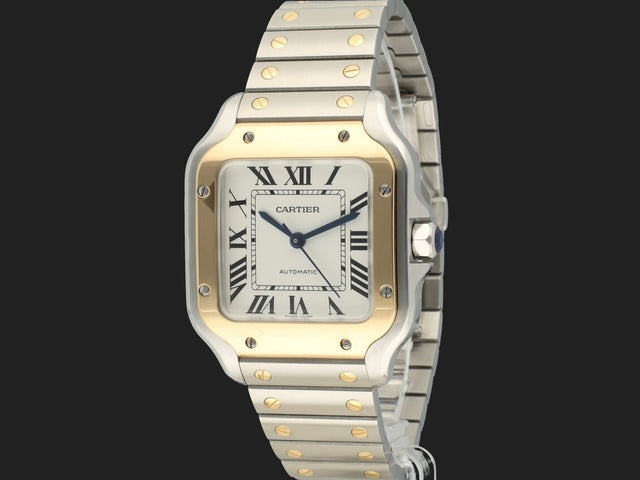 Cartier Santos Medium Gold/Steel Roman Dial