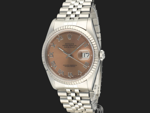 Rolex Datejust Salmon Roman Dial 16234