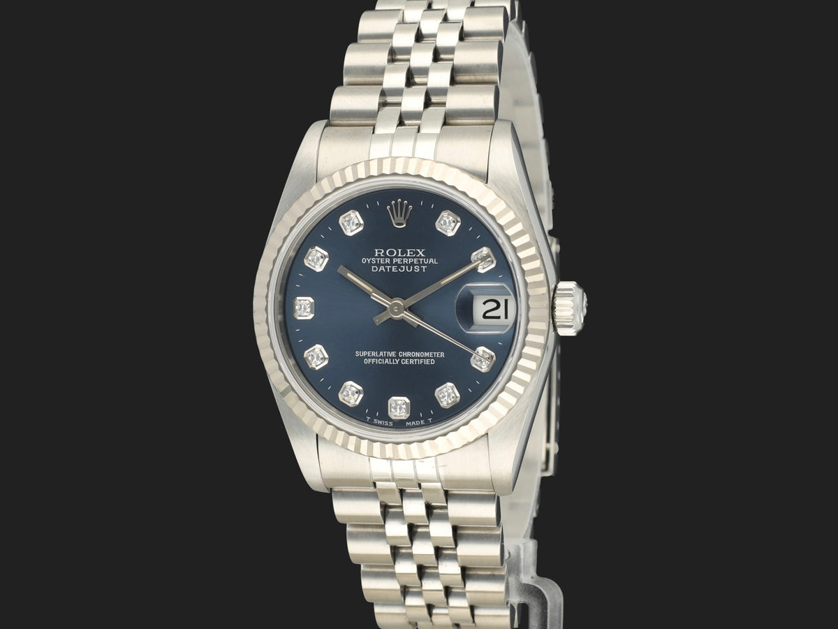 Rolex Datejust 31 Blue Diamond Dial 68274 (1)