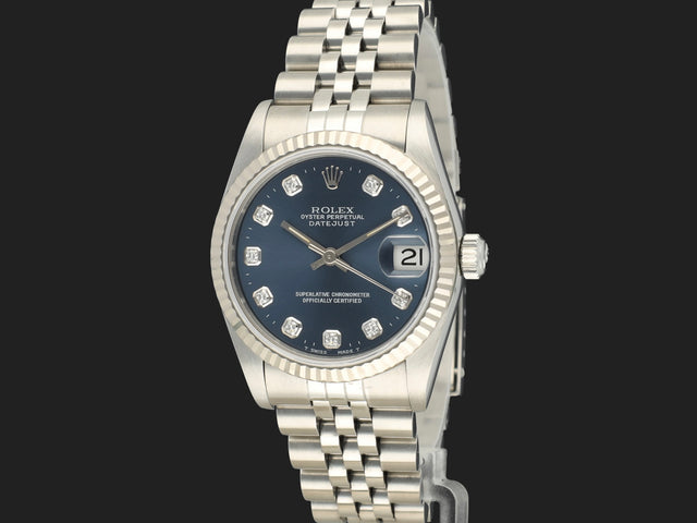 Rolex Datejust 31 Blue Diamond Dial 68274