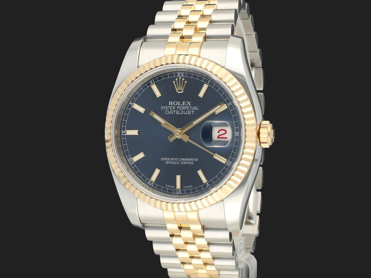 Rolex Datejust Gold/Steel Blue Dial 116233  (1)